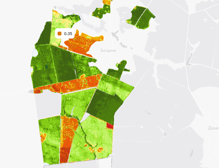 Карта потенціалу території в Agroplace